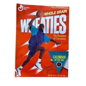 Vtg 1991 Michael‎ Jordan Wheaties Box Air Jordan Flight Club Calendar Panel 90s